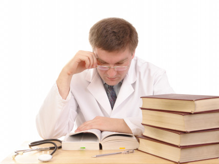 Doctor studying