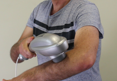 Trigger point release using vibration massager