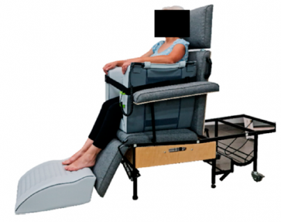 Massage chair used in trial