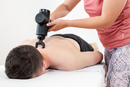 Using a massage gun